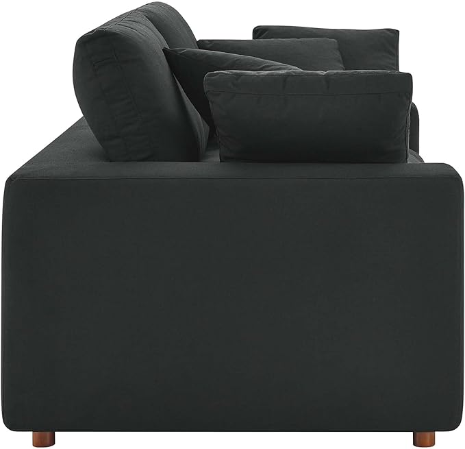 Modway EEI-4859-BLK Commix Down Filled Overstuffed Loveseat, Black
