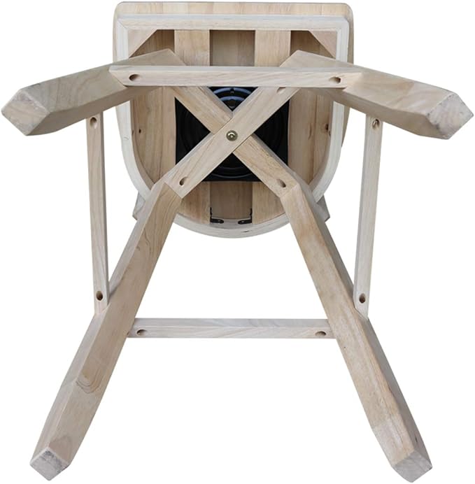 International Concepts Emily Bar Stool-30 Seat Height-with Swivel and Auto Return Chair, Brown