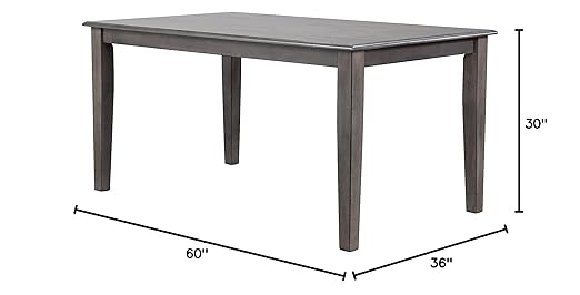 Sunset Trading Shades of Gray Dining Table, Weathered Grey