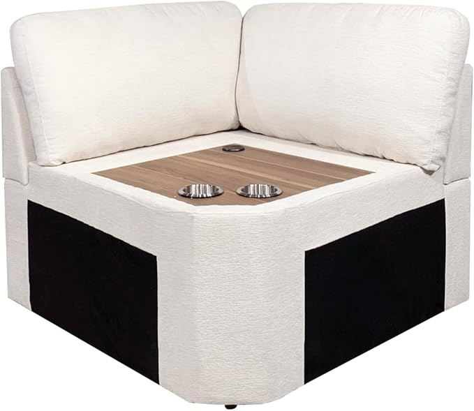 Ball & Cast 146" Oversized Modular Sectional Sofa,Large Chenille Upholstered Couch L-Shaped 8 Seat with Movable Ottoman & 2 Pillows,Comfty Sectionals W/Cup Holders & USB Ports,for Living Room,Beige