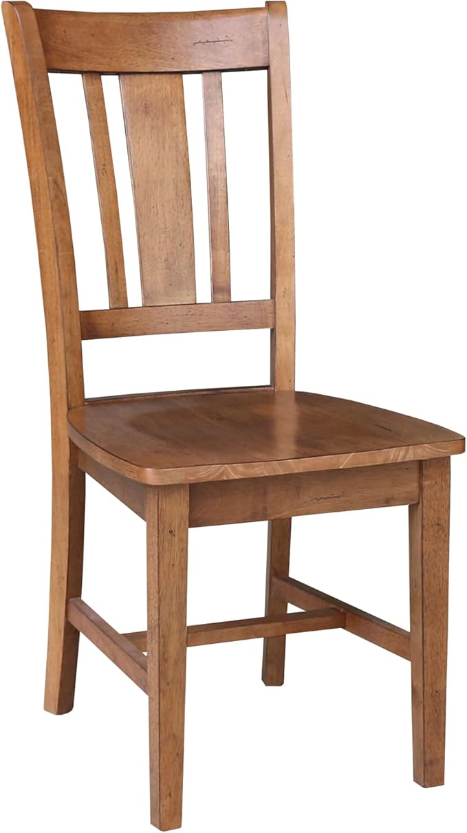 IC INTERNATIONAL CONCEPTS 36" Solid Wood Round Extension Dining Table with 2 Chairs in Oak