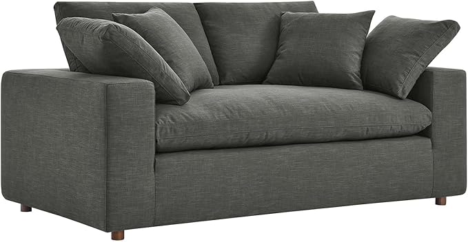 Modway EEI-4859-GRY Commix Down Filled Overstuffed Loveseat, Gray