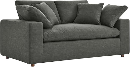 Modway EEI-4859-GRY Commix Down Filled Overstuffed Loveseat, Gray