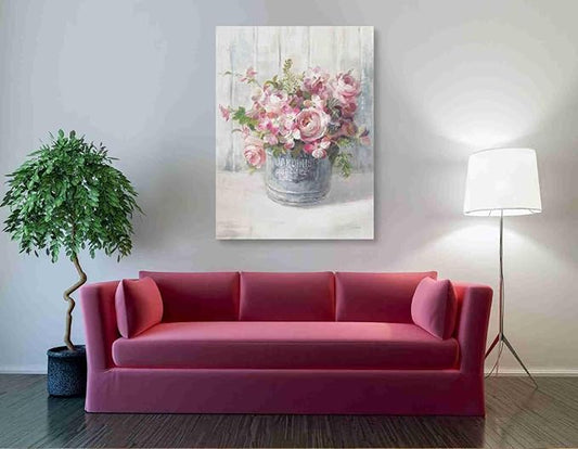Epic Graffiti 'Garden Blooms I' by Danhui Nai, Canvas Wall Art, 40"x54"