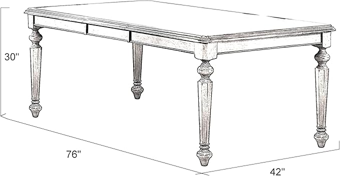 Sunset Trading Andrews Dining Table, 2 Sizes, Antique White & Distressed Chestnut