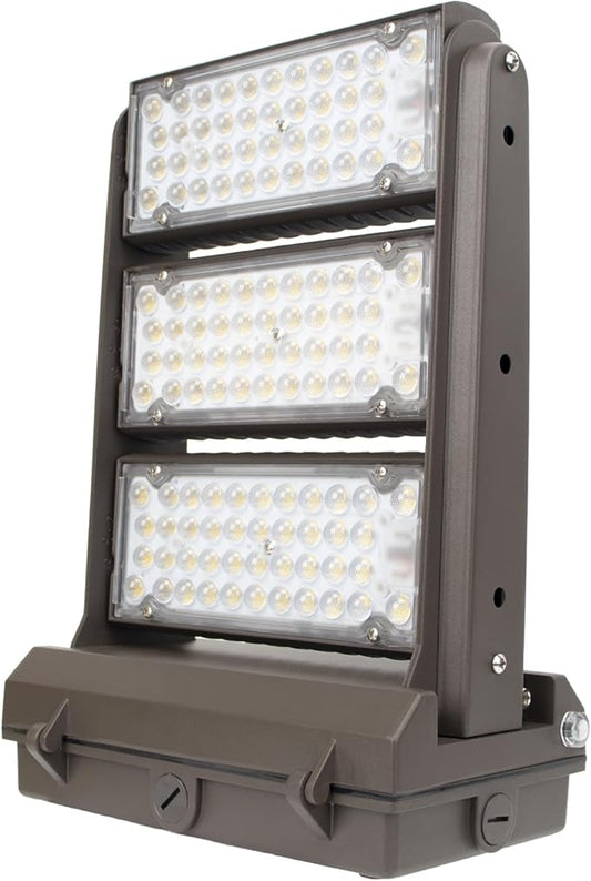 Rotatable 240W LED Wall Pack Light with Dusk to Dawn Photocell, 5000K 33600LM 800-1000W HPS/HID Equiv, ETL Adjustable Head Outdoor LED Wallpack Lighting Fixture for Area Light, Parking,Warehouse