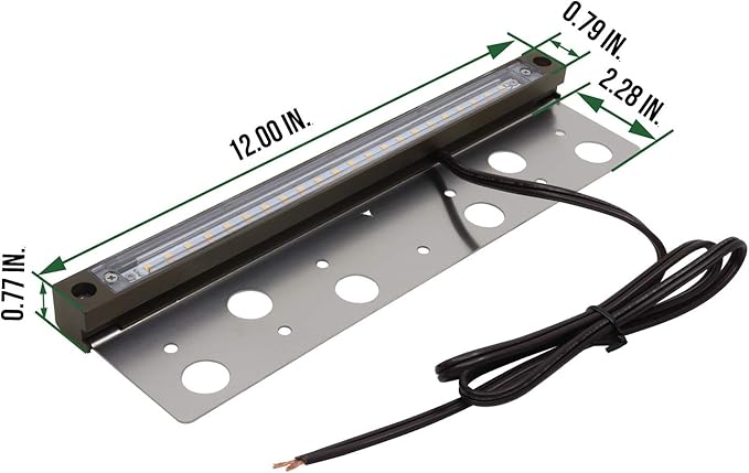 GKOLED 12 Inch LED Hardscape Lighting, Low Voltage Paver Wall Step Lights, 22pcs LED Chips for Even Light Distribution, 2700K Warm White, 12V AC/DC (8-Pack)