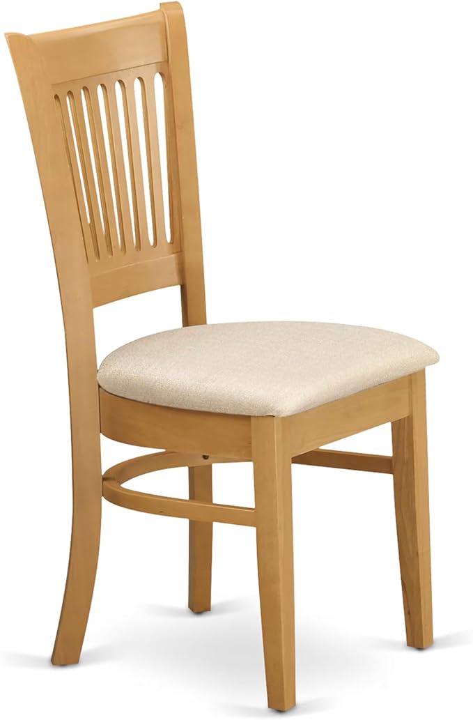 East West Furniture CAVA5C-OAK-C 5 Piece Dining Table Set for 4 Includes a Rectangle Kitchen Table and 2 Linen Fabric Dining Chairs with 2 Benches, 36x60 Inch, Oak