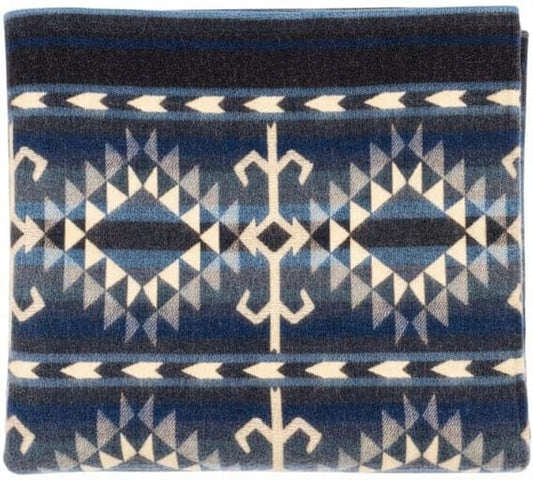 Alpaca Wool King Size Throw Blanket | 87 x 64 Inches | Soft, Hypoallergenic and Breathable | Lightweight Warm | for Bed, Couch, Outdoor or Picnic (Blue)