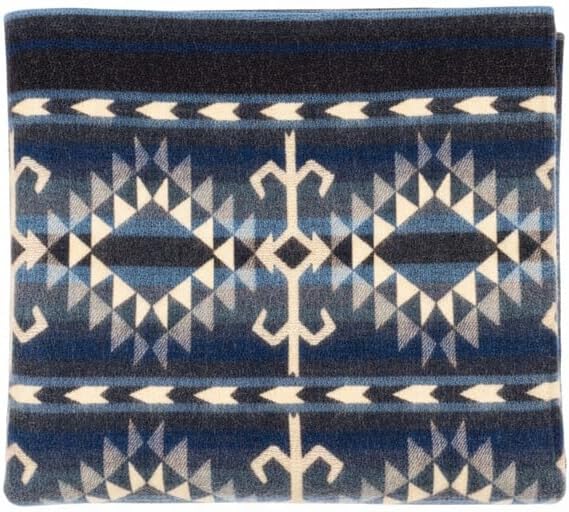 Alpaca Wool Blanket | King Size Throw Blanket | 90 x 75 inches | Soft, Hypoallergenic and Breathable | Lightweight Warm Blanket | Bed, Couch, Outdoor or Picnic (Blue)