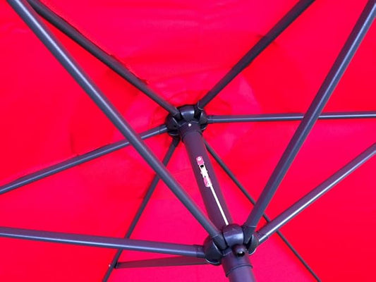 BELLRINO DECOR Replacement RED " STRONG & THICK " Umbrella Canopy for 9ft 6 Ribs Bright Red (Canopy Only)