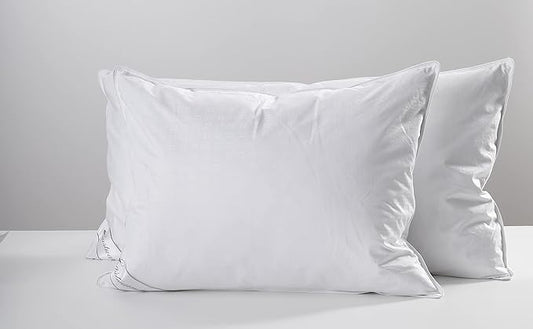 Natural Goose Down&Feather Pair Pillows Insert, Set of 2 Bedding Soft Pillows 100% Soft Cotton King 20x36in