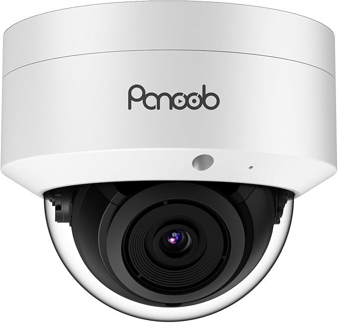 4K PoE Vandal-Proof Dome Camera with Mic, H.265 Outdoor Security IP PoE Camera, Human Vehicle Detection, 100ft IR Night Vision, IK10 IP66 110° Wide Angle 2.8mm Lens, PD54BA1-8M (Not PTZ)