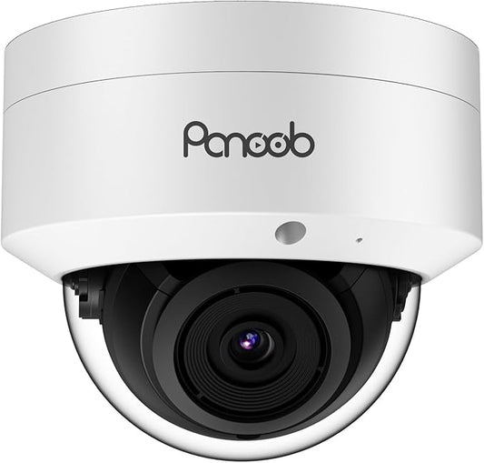 4K PoE Vandal-Proof Dome Camera with Mic, H.265 Outdoor Security IP PoE Camera, Human Vehicle Detection, 100ft IR Night Vision, IK10 IP66 110° Wide Angle 2.8mm Lens, PD54BA1-8M (Not PTZ)