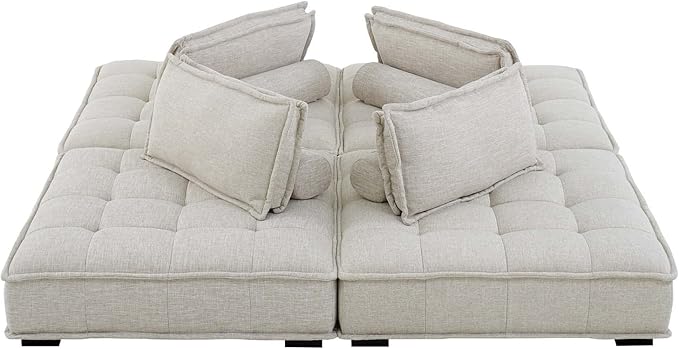 Modway Saunter, 4-Piece Sectional Sofa, Beige