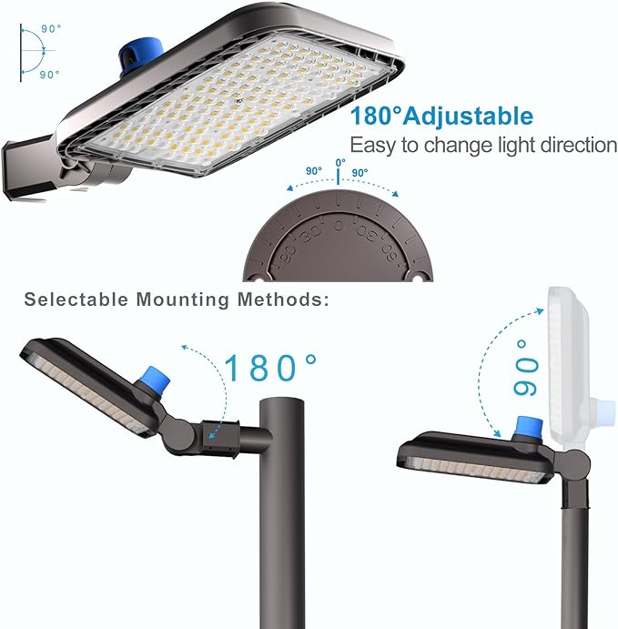 Lightdot LED Parking Lot Lights Outdoor Large Area Lights with Photocell, 5000K Waterproof Outdoor Parking Lot Litghting Commercial AC100-277V 400W-1Pack