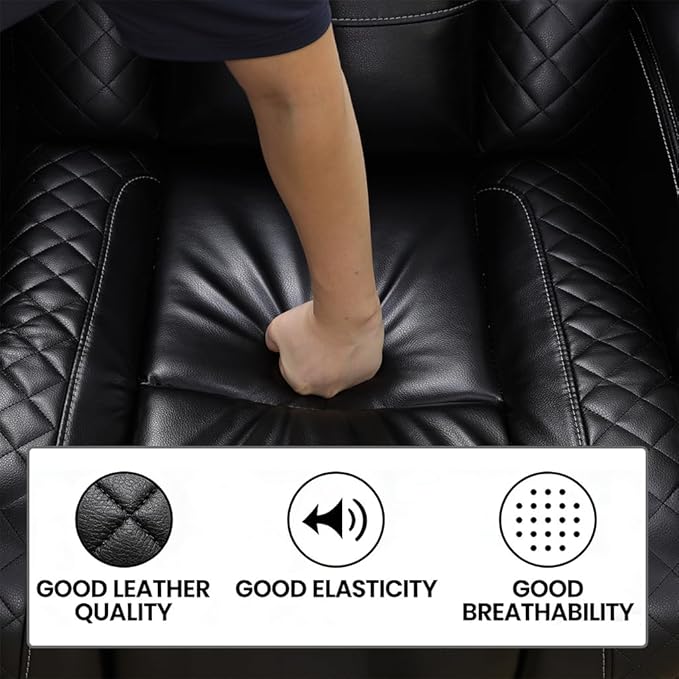 Power Reclining Sofa Set with LED Light, Living Room Furiture Set,Leather Reclining Sectional Couch with USB Port/Cup Holder for Living Room Home Office