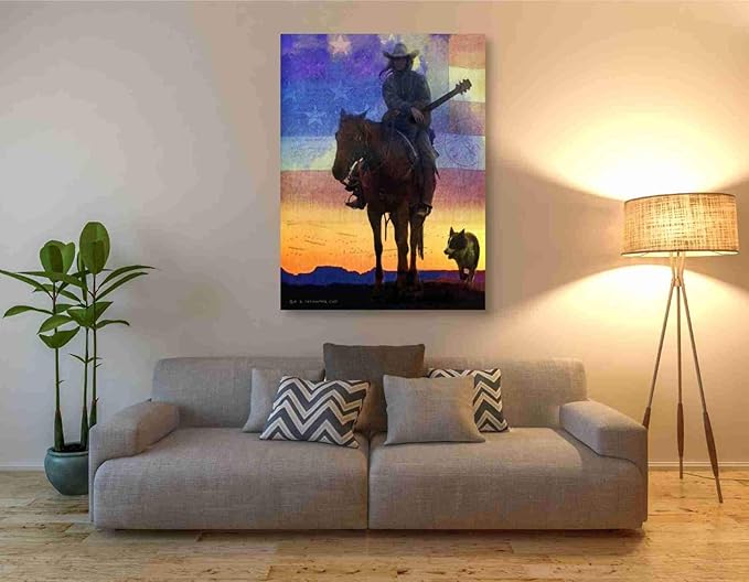 Epic Graffiti 'American Cowgirl' by Chris Vest, Canvas Wall Art, 40"x54"