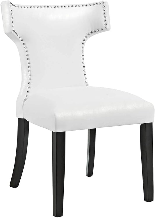 Modway EEI-3922-WHI Curve Vinyl Dining Chair, White