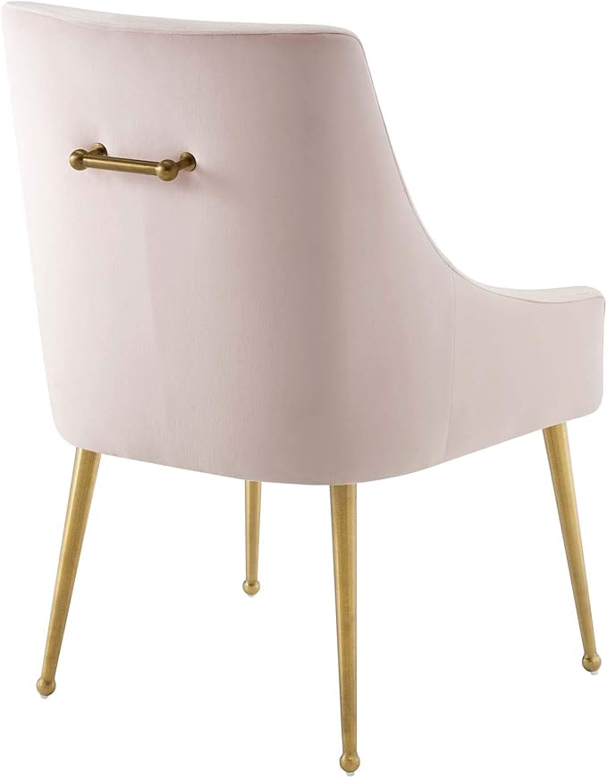 Modway Discern Upholstered Performance Velvet Dining Chair, Pink