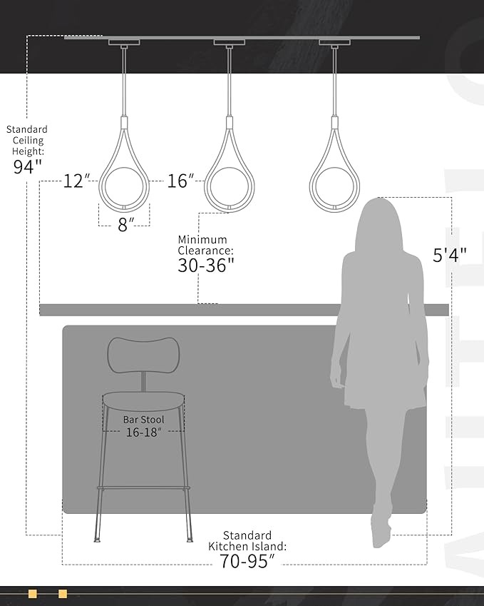 AUTELO Gold Pendant Lights Kitchen Island, 1-Light Hanging Lamp in Brushed Gold Finish with Clear Globe Glass, Mid Century Pendant Lights Kitchen Island, Gold Hanging Lights for Kitchen H9377 CLBG