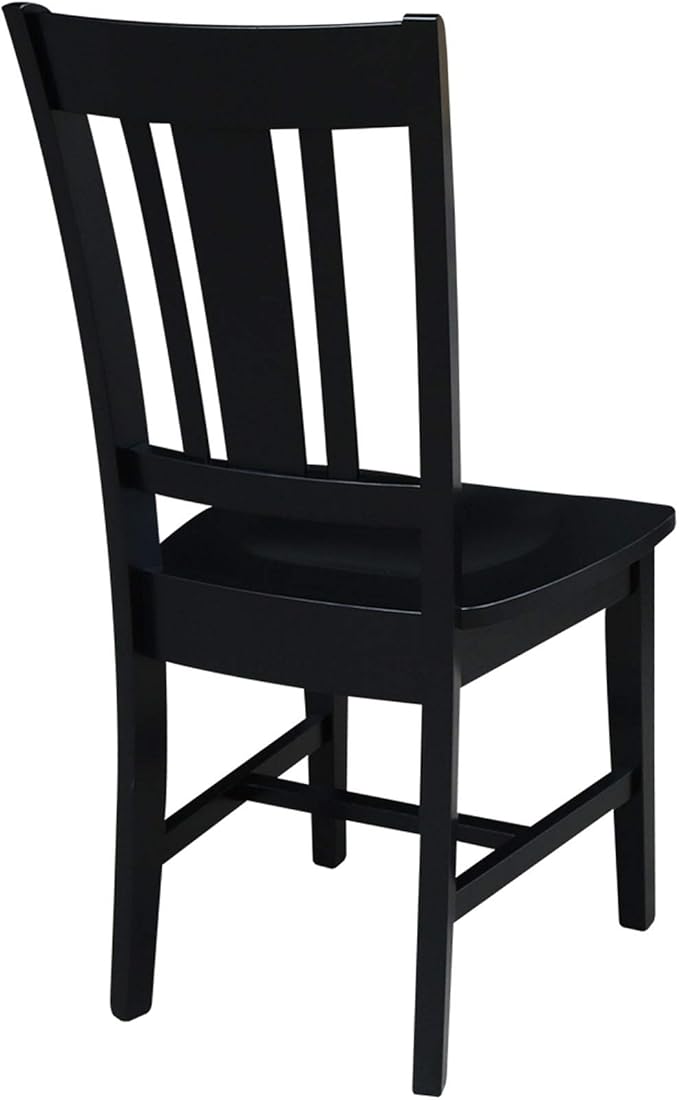 International Concepts San Remo Splat Back Chair, Black