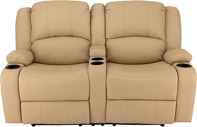 RecPro RV 64" Powered Recliner Loveseat | Wall Hugger Sofa | Ultrafabrics Brisa (Desert Clay)