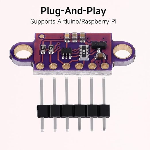 5 Pcs VL53L0X Lidar Sensor 2m Range High Precision Single-Point Distance Sensor GY-VL53L0XV2 Compact Lightweight ToF Module with I2C Interface for Arduino Raspberry Pi Robot IoT Projects Smart Homes