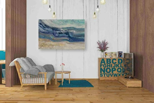 Epic Graffiti 'Currents' by Albena Hristova, Canvas Wall Art, 40"x26"