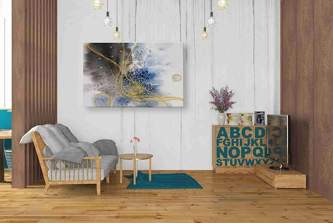 Epic Graffiti 'Coastal Watercolor Abstract' by Irena Orlov, Canvas Wall Art, 40"x26"