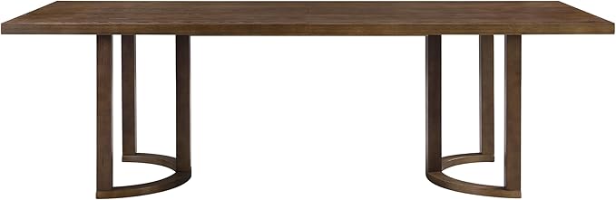 Christopher Knight Home Evat 95 Inch Dining Table for 6-8 People, Modern Kitchen Table with U-Shaped Legs, Large Wooden Rectangular Farmhouse Dinner Furniture for Dining Room, Home Office, Walnut