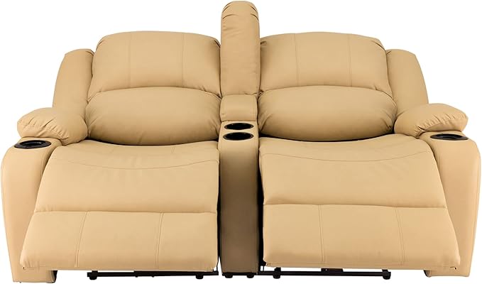 RecPro RV 64" Powered Recliner Loveseat | Wall Hugger Sofa | Ultrafabrics Brisa (Desert Clay)