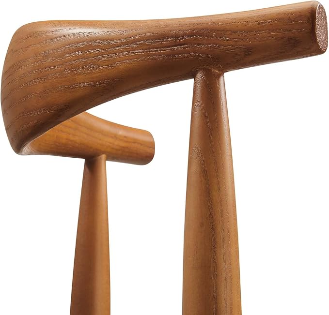 Modway Tracy Mid-Century Modern Wood and Faux Leather Upholstered Four Dining Chairs in Black