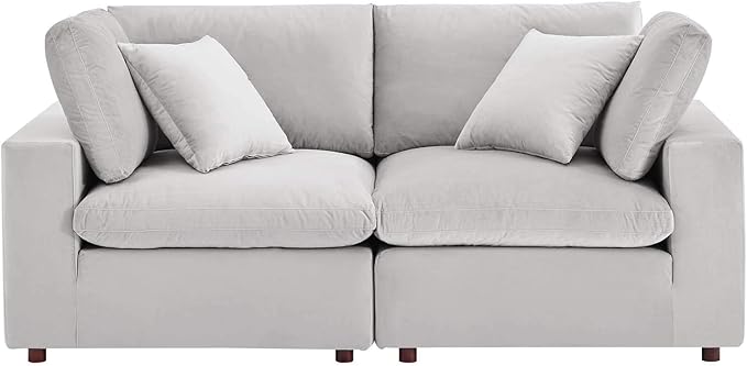 Modway Commix Down-Filled Overstuffed Performance Velvet Loveseat