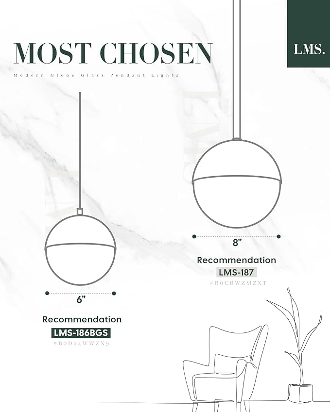 LMS Brushed Gold 3-Light Cluster Pendant Lights, Modern Dining Room Light Fixtures Over Table with Clear Globe Glass, Adjustable Hanging Cord Ceiling Light for Dining Room Kitchen Island, LMS-186BGC3