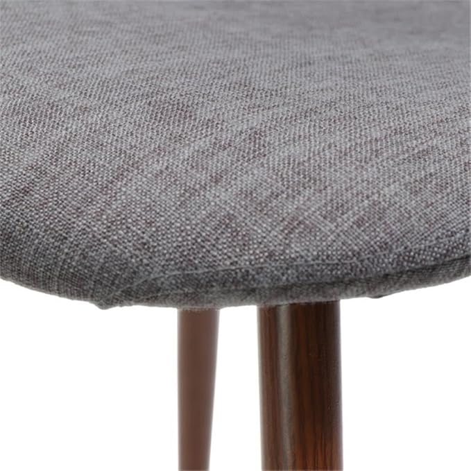 Great Deal Furniture Noble House Caden Mid Century Fabric Dining Chair in Light Gray (Set of 2)