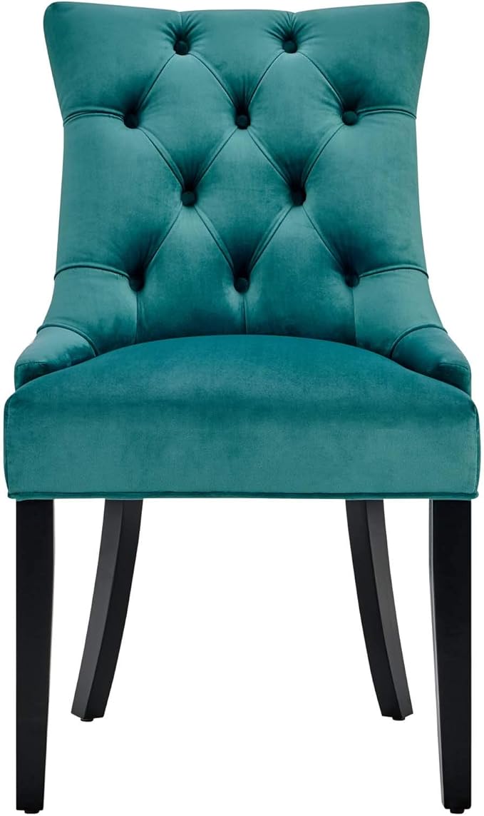 Modway Regent Tufted Performance Velvet Dining Side Chairs - Set of 2, Teal