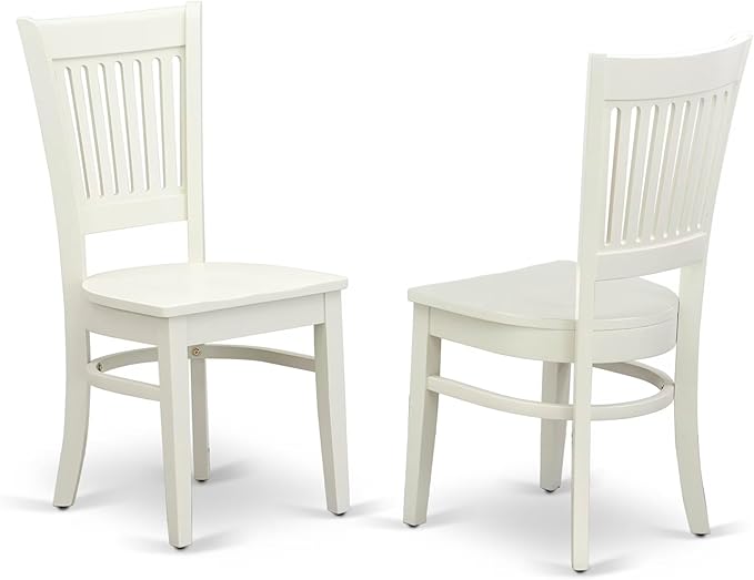 East West Furniture CAVA5-LWH-W 5 Piece Dinette Set for 4 Includes a Rectangle Dining Room Table and 4 Dining Chairs, 36x60 Inch, Linen White