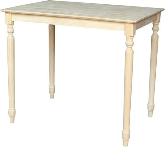 IC INTERNATIONAL CONCEPTS Solid Wood Top Table - Turned Legs
