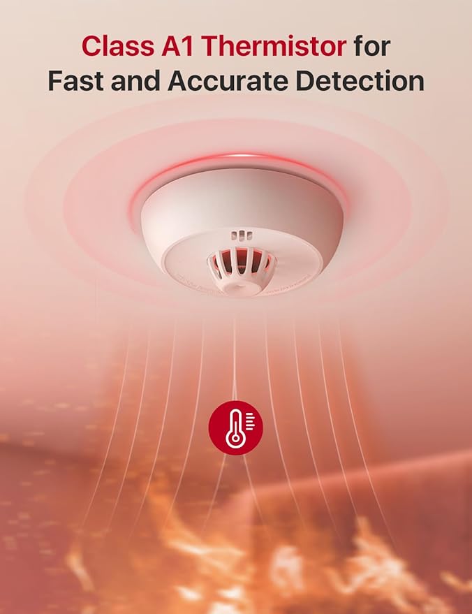 X-Sense Smart Heat Alarm XH02-M with 10-Year Sealed Battery, SBS50 Base Station Required, Model XH02-M, 1-Pack