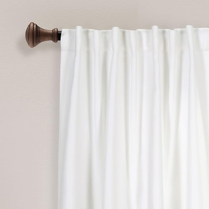Lush Decor Zuri Flora Room Darkening Window Curtain Panels Pair 52" W x 84" L Turquoise & Orange - Room Darkening Curtains for Bedroom - Floral Curtains