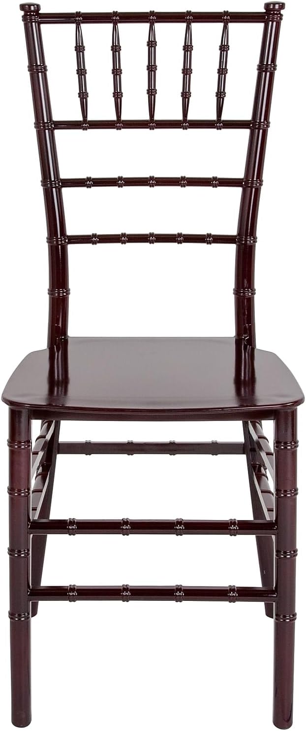 Flash Furniture HERCULES Series Mahogany Resin Stacking Chiavari Chair
