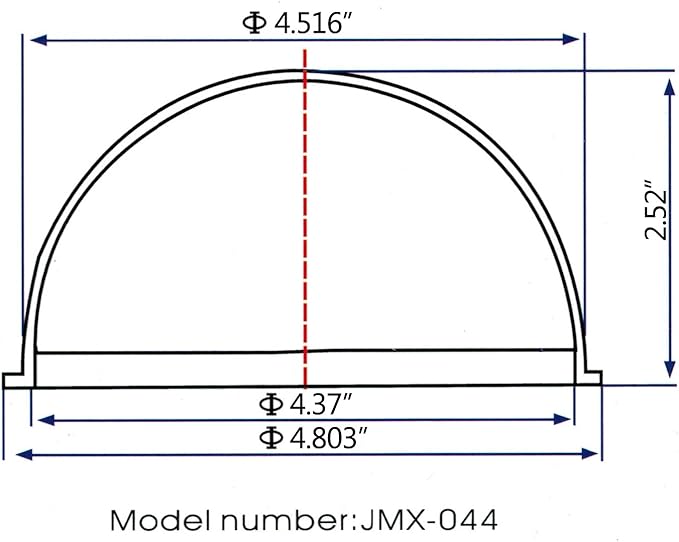 JMX Acrylic/PC CCTV Replacement Clear Camera Dome Cover Security Camera Housing Pet Dog Fence Window Skylight Window (4.4 Inches, Transparent)