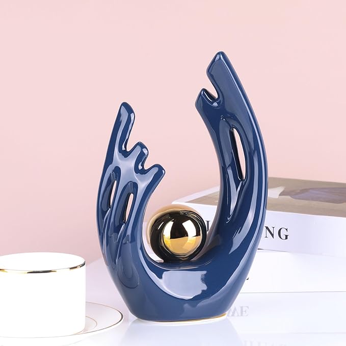 Blue Home Decor Accents, Coffee Table Funky Decor Modern Aesthetic Room Decor,Abstract Art Statue Decor Center Piece for Dinning Room, for Light Luxury Decorations for Stores, Hotels, Living Rooms