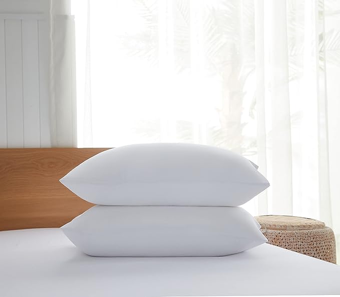 Acanva Hotel Quality Bed Pillows for Sleeping,Premium 3D Plush Fiber-Reduces Neck Pain,Breathable Cooling Cover Skin-Friendly, King (Pack of 2), White 2 Count