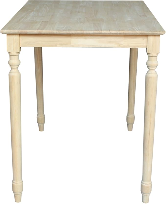 IC INTERNATIONAL CONCEPTS Solid Wood Top Table - Turned Legs