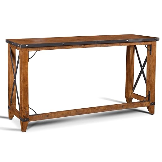Sunset Trading Rustic City Counter Height Table, Natural Oak