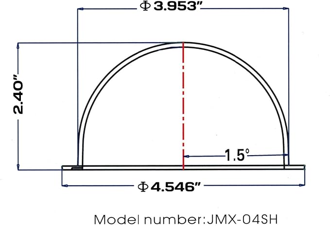 JMX 4 Inch Acrylic Indoor/Outdoor CCTV Extended Clear Camera Dome Cover Security Camera Housing