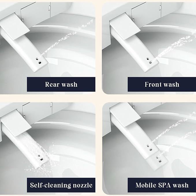 BONSAM Smart Toilet with Heated Seat, Modern Tankless Toilet with Bidet Built In, One Piece Toilet with Foot Kick Operation, Remote Control (Auto Flush, Auto Flush)