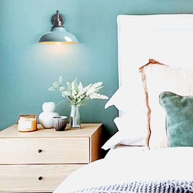HYDELITE Blue Sconces Wall Lighting Modern Wall Sconce Light for Bedroom Living Room Kitchen Hallway Indoor Gooseneck Nautical Sea Green